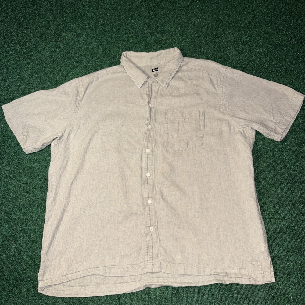 Men's‎ REI Brown Short Sleeve Button Up Size XL Q35